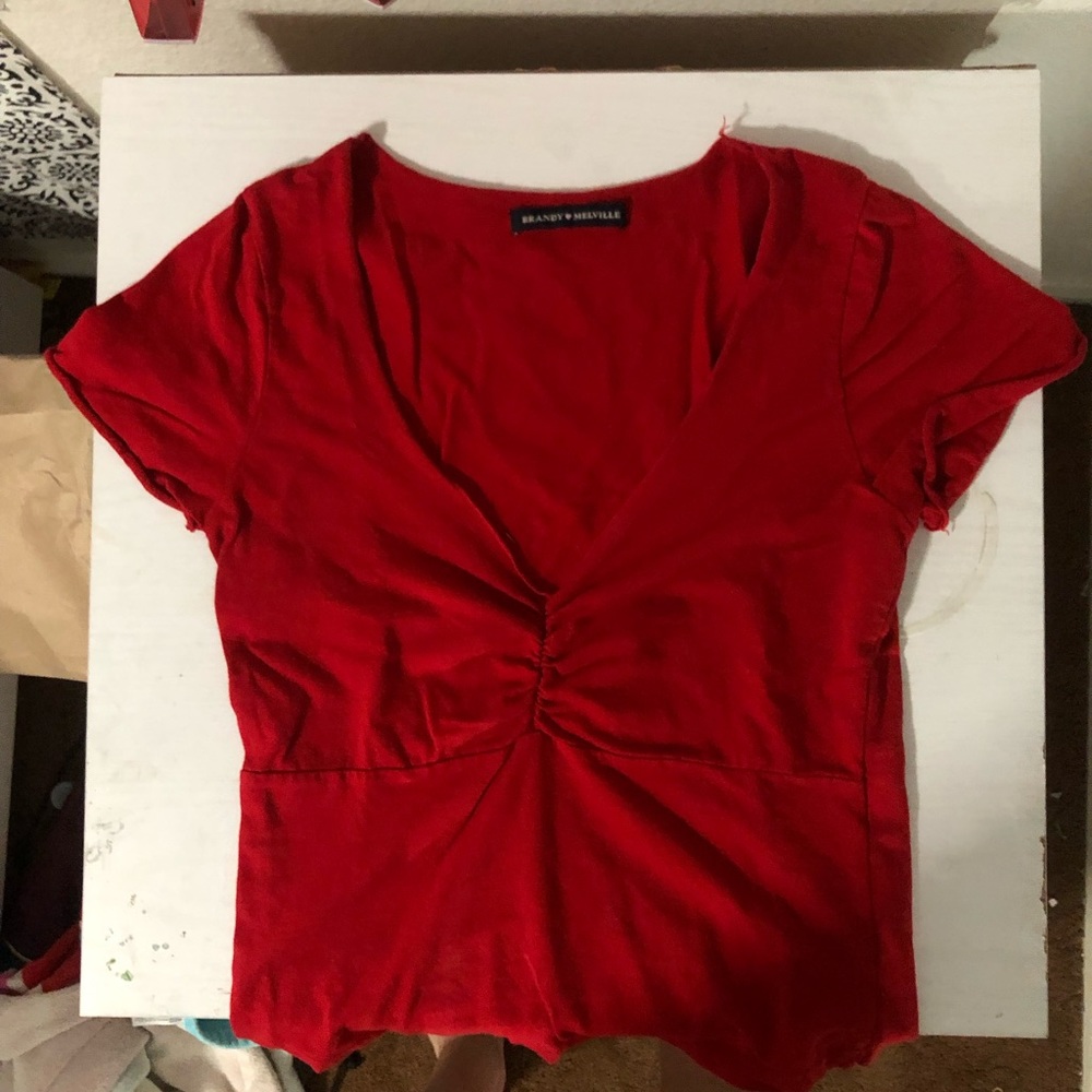 Brandy Melville red Gina top